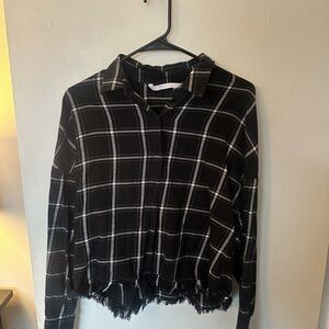 Zara Trafaluc Black and White Checkered Shirt